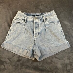 Hollister‎ Ultra High Rise Mom Denim Shorts Womens 27 Button Fly Vintage Stretch